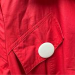 Smythe Belted Long Sleeve Collared Trenchcoat Trench Jacket Red White Button 6 Photo 6
