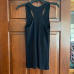 American Apparel Black ribbed stretchy Tank Top with Heart Baseball Design Photo 4