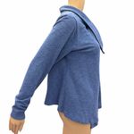 Columbia  Women Medium Heather Blue Asymmetrical Collar Sweatshirt Jacket Photo 5