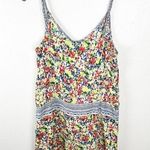 CAbi Fiesta Festival Floral Print Side Pockets Romper #5261. Size Medium Photo 0