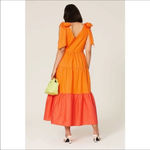 Color Me Courtney Louise Maxi Dress Long Gown Bow Color Block Stripe Pockets 4 Photo 2