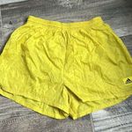Adidas  Equipment Vintage Size Medium Neón Yellow Nylon Running Shorts #146 Photo 0