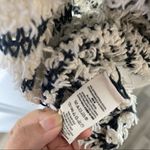 Free People  blue striped fuzzy‎ shaggy sweater size medium Photo 2