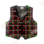 Vtg 90s Christmas Black Velvet Novelty Vest XL Grannycore Festive Holiday Party Photo 7