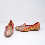 NEW Michele Lopriore Elyse Pointy Loafer Multicolor Orange Melange Flat Shoes 8 Photo 0