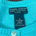 Daniel Bishop Women’s 100% Cashmere Cardigan in Aqua Blue Size 2X Quiet Luxury Photo 1