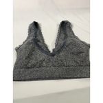 Daisy Fuentes  Lace Trim Comfort Bralette Seamless Lounge Strecth Bra Gray Sz S Photo 3