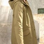 Betabrand Morning Mess Khaki Chore Utility Hooded Coat Large Photo 0