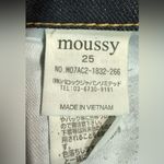 Rare MOUSSY Vintage Japan Jeans 25 Bootcut Low Rise Y2K Dark Wash Denim $360+ Blue Photo 5