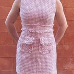 J.ING Baby Pink Tweed Midi Dress Size M Photo 0
