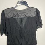 Cache NWT  silk blouse black tie front‎ size medium Photo 7