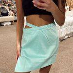 For Love & Lemons  Marie Side Cut-out Mini Skirt in Aqua Photo 0