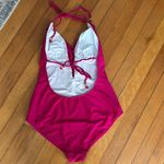 Shoshanna  Swimwear Size 6 Swimsuit Bathing Suit One Piece Ruffled Magenta Pink Photo 3