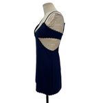 LIONESS Awakening Dress Midnight Blue Pinstripe Cutout Mini Size Small Photo 6