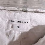 Good American NWT 90’s Duster Natural Fray Straight Leg Jeans in White Size 18 Photo 8