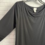 Chico's black old money draped long line blouse size 2 Large whimsigoth Photo 2
