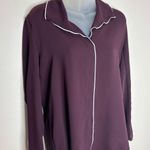 Babaton Aritzia  Rena Top long sleeve blouse size small purple white office Photo 1