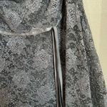 Alyn Paige  Gray & Silver Lace Y2K Strapless Handkerchief Hem Party Dress Sz S Photo 5