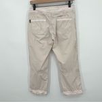 Kuhl pants women's 6 tan organic cotton blend crochet lace trim cropped Y2K Photo 3