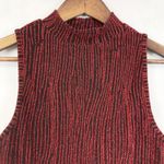 Madden NYC Women Sleeveless Crop Top Small Y2K Club McBling Glitter Going Out Red Photo 2