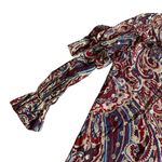 Haute Hippie Silk Long Sleeve Mini Dress Boho Paisley Print Ruffle Size Medium Photo 7