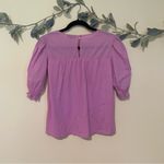 J.Crew  Lilac Purple/Magenta Puff Sleeve Shirt Photo 3