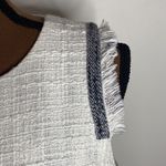 J.Crew sheath dress in textured tweed with contrast fringe trim ivory size 12 Photo 7