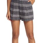 Storia Black Tweed Cotton Plaid Shorts Size M Preowned Photo 0