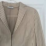 Akris Punto Wool Striped Blazer Hidden Closures Size 12 Photo 3