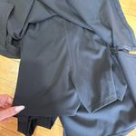 Women's Solid Knot Wrap Sports Tank Romper Black Photo 6