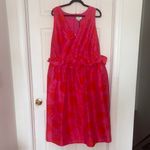 Kate Spade  Target Peplum Floral Dress Red Pink Size 18 Photo 4