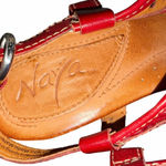 NEW Naya Red Leather Alpine Slingback Heeled Sandals Shoes size 7.5 Photo 9