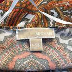 Womens Michael Michael Kors Batwing Pullover Paisley Blouse Size Large EUC #1344 Orange Photo 9