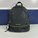 Michael Kors  Rhea Medium Pebbled Black Leather Backpack‎ NWOT Photo 1
