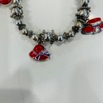 Red Hat Society Silver & Red Stretch Charm Bracelet OSFA Photo 3