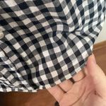 J Crew factory dickered gingham classic button down shirt black and white sz XS Photo 10
