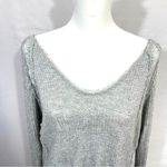We The Free Free People Gray Thermal Oversized Long Sleeve Sweater Tunic Size M Photo 7