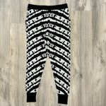 Yes And 100% Organic Cotton Black White Jacquard Joggers Sweat Pants Size M New Size M Photo 7