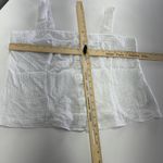 Joie  Tank Top Womens XL White Button Front Textured Gauze Sleeveless 100% Cotton Photo 4