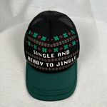 Single and‎ Ready to Jingle Christmas Hat Holiday Trucker Cap Adjustable Green Black Photo 2
