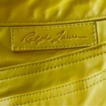 Ralph Lauren  Purple Label Vintage Women’s Size 12 Yellow Leather High Rise Jeans Photo 5