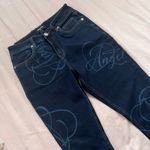 Dolls Kill COPY - New Girl Order angel y2k flared jeans Photo 2