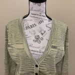 Willi Smith Gold Sparkle Button Down Sweater XL Photo 5