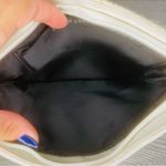 Clever Carriage company Beaded Skull / bones Clutch purse bag / makeup bag White Photo 2