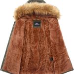 Womens Water-reprllent Winter Coat Thicken Puffer Jacket Warm FLeece Lined Parka with Fur Hood Photo 2