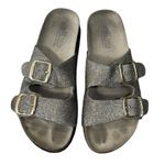 Mountain Sole  Gold Glitter Sandal Double Buckle Size 7.5 Photo 3