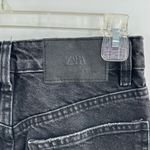 ZARA Classic Mom Fit High Rise Distressed Black Jeans Photo 9