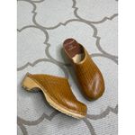 Olof Daughters Wooden Leather Clogs by Ulla made in Finland, size 38/ US 7.5 Brown Photo 12