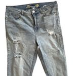 Seven 7 Jeans Seven Jeans High Rise Slim Straight Destructed Jeans Photo 2