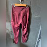 Adidas Burgundy High-Waisted Leggings for Active Wear Photo 4